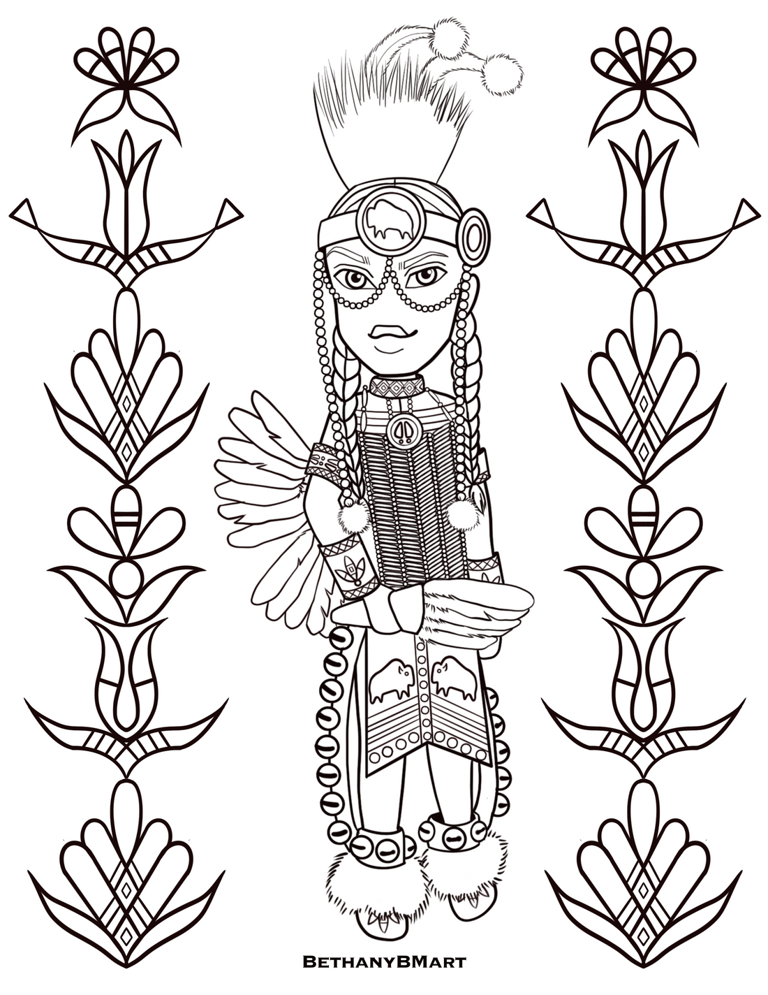 Chicken Mens WACIPI colouring page