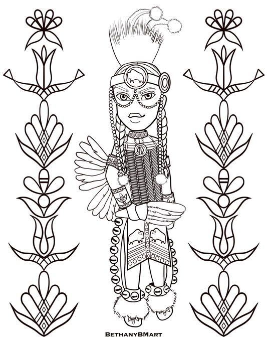 Chicken Mens WACIPI colouring page