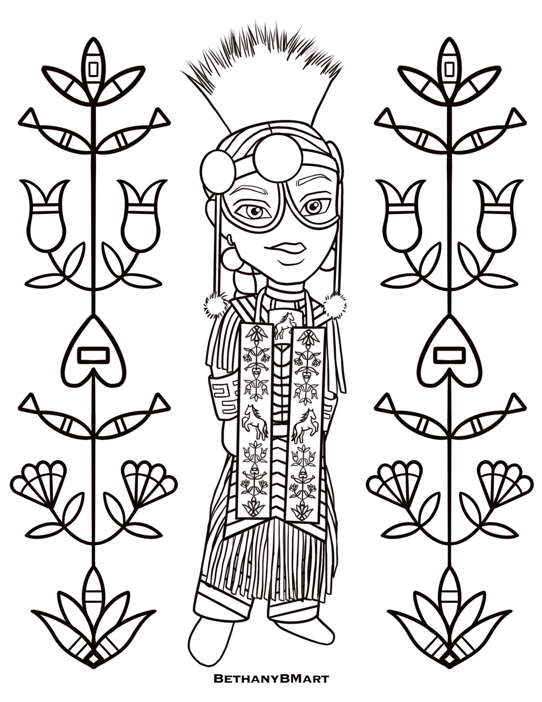 Chicken Mens WACIPI colouring page